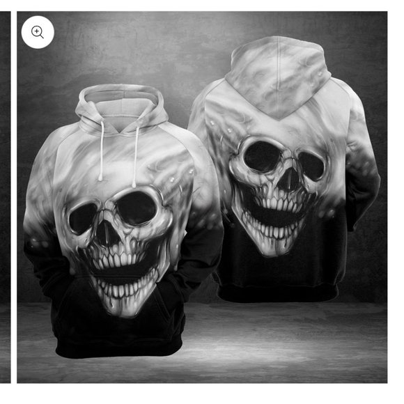 Other - Awesome Skull-All Over Print Unisex Hoodie size XXL/XXXL
